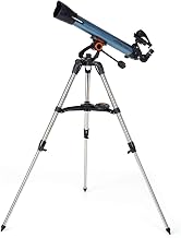 Celestron Inspire 70AZ beginner refractor telescope with smartphone adapter and alt-azimuth mount