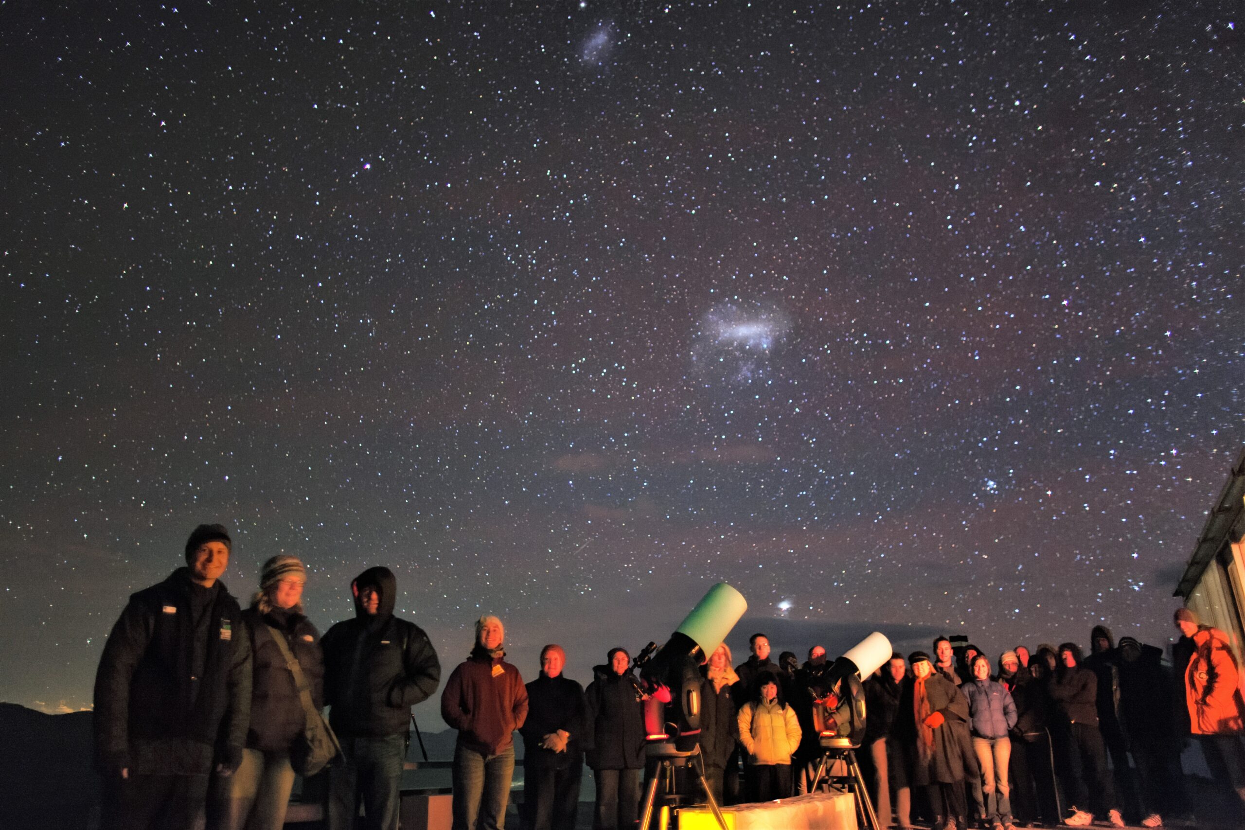 Astronomers gathered beneath the Magellanic Clouds at a star party in the Southern Hemisphere